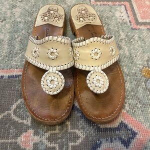 Jack Rogers Beige & White Sandal